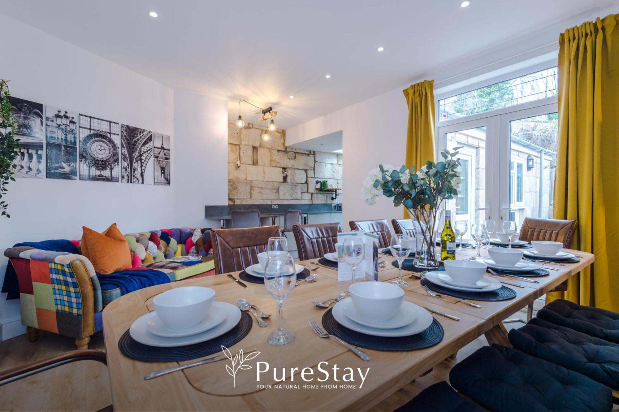 Incredible - Five Bedroom - 7 Actual Beds - 6 Bathroom House By Purestay - Central Bath With Parking מראה חיצוני תמונה