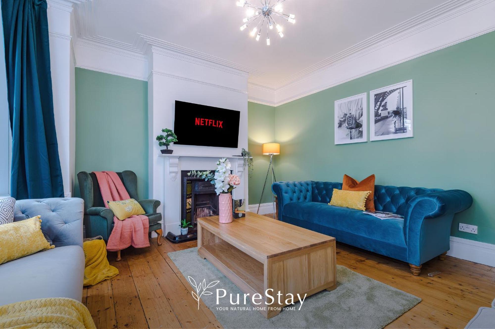 Incredible - Five Bedroom - 7 Actual Beds - 6 Bathroom House By Purestay - Central Bath With Parking מראה חיצוני תמונה